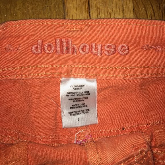Orange Denim Shorts - Picture 3 of 3